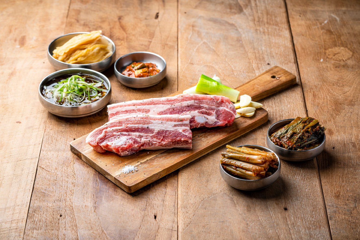 통삼겹살 Thick-Cut Pork Belly (Samgyeopsal) — Seongsu Ilmirak Korean BBQ (サムギョプサル · 烤肉) menu · 성수 일미락 메인 고기 메뉴